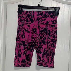 Adidas High-Waist Purple Leopard Print Women’s Active Shorts